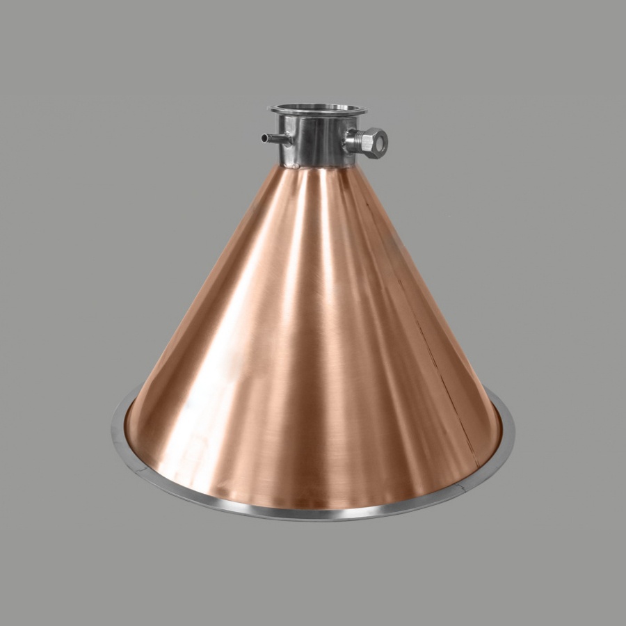 картинка Медная конусная крышка "аламбик" д/куба ХД- 3D 37л от магазина Мангалторг