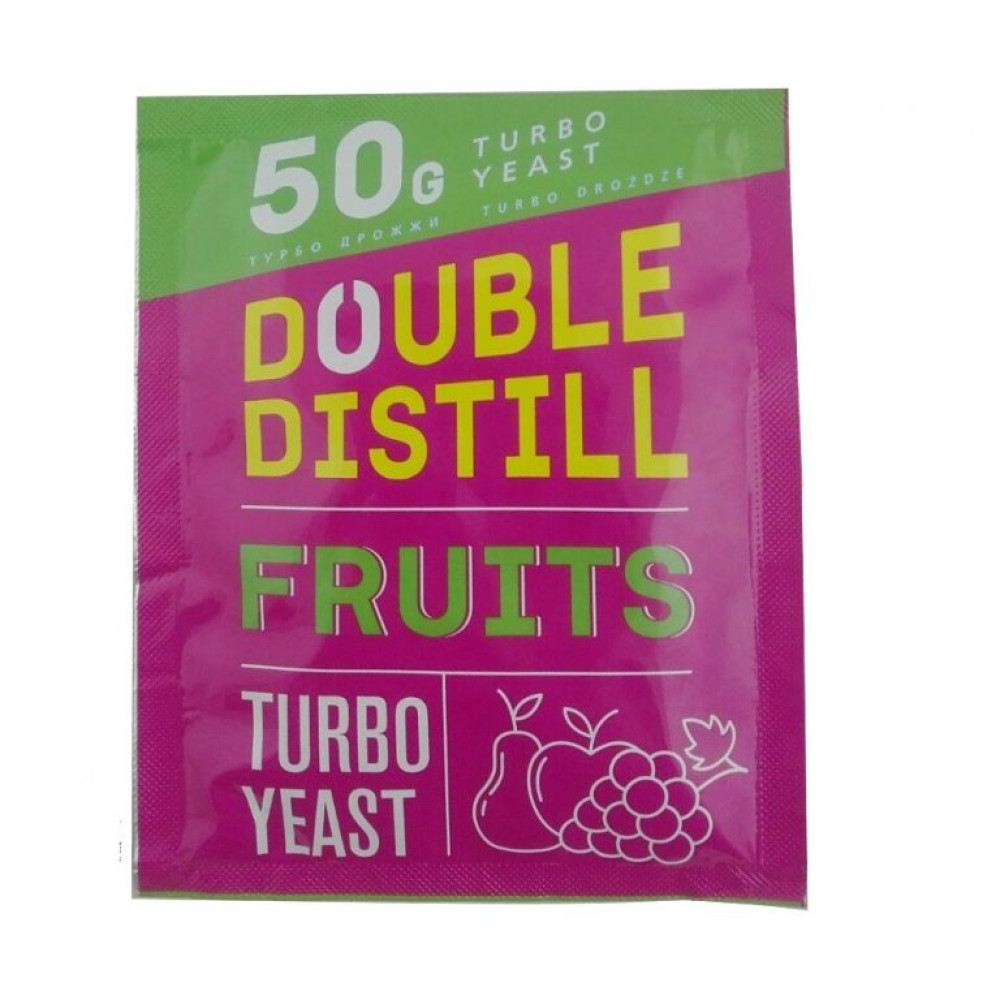картинка Спиртовые турбо дрожжи Дабл "Дистл Фрутс" (Double Distill Fruits) 50 гр от магазина Мангалторг