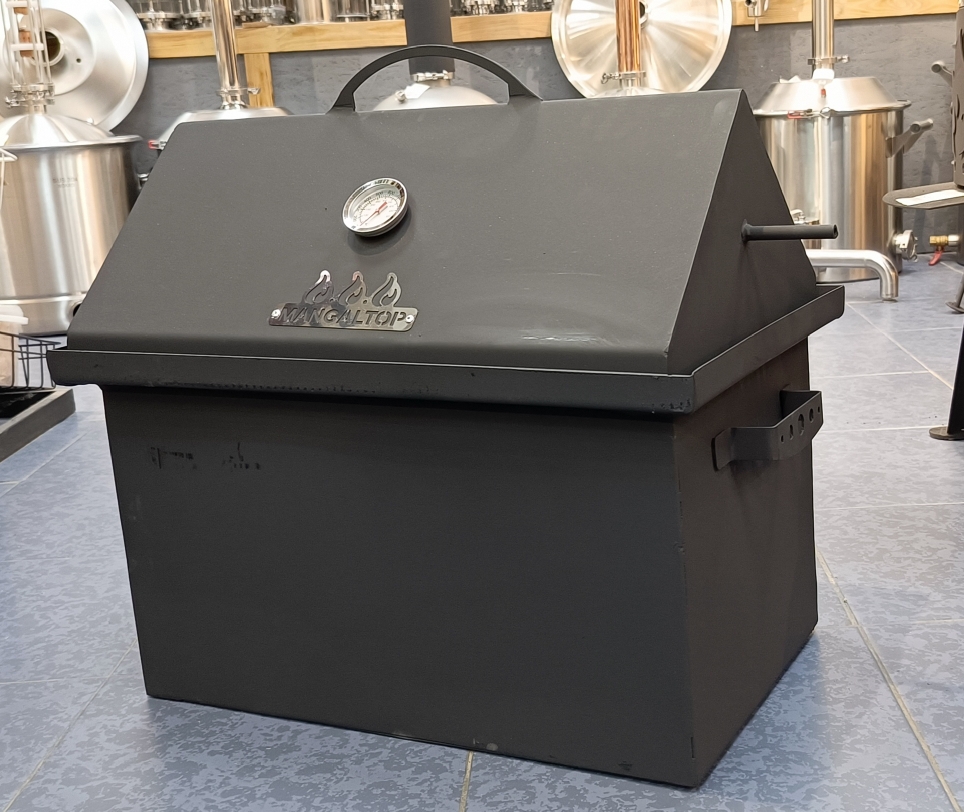 картинка Коптильня горизонтальная крыша домиком, 55*30*32, 2 мм (Мангалтоп) от магазина Мангалторг