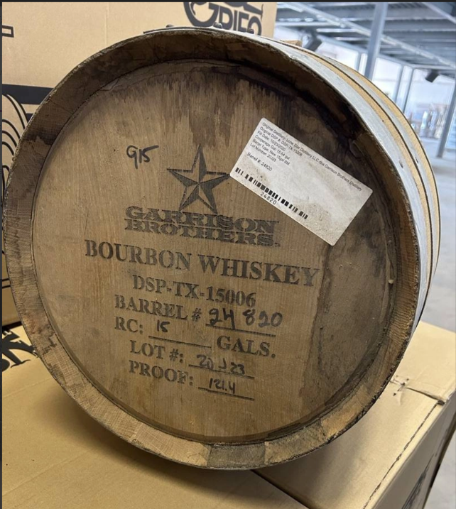 картинка Дубовая Бочка 56л (15 галлонов) из-под Бурбона Братья Гаррисон Garrison Brothers (американский дуб) от магазина Мангалторг