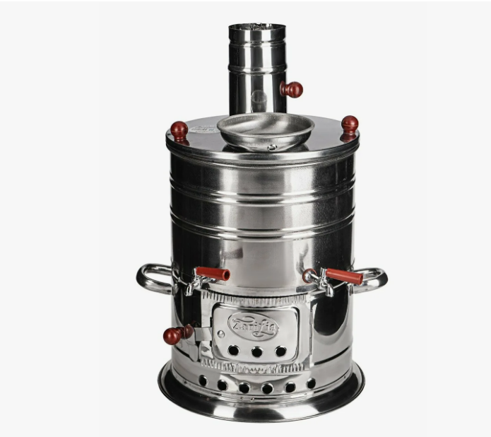 картинка Самовар турецкий Зафирис ZAFIRIS, 8л (два крана) от магазина Мангалторг