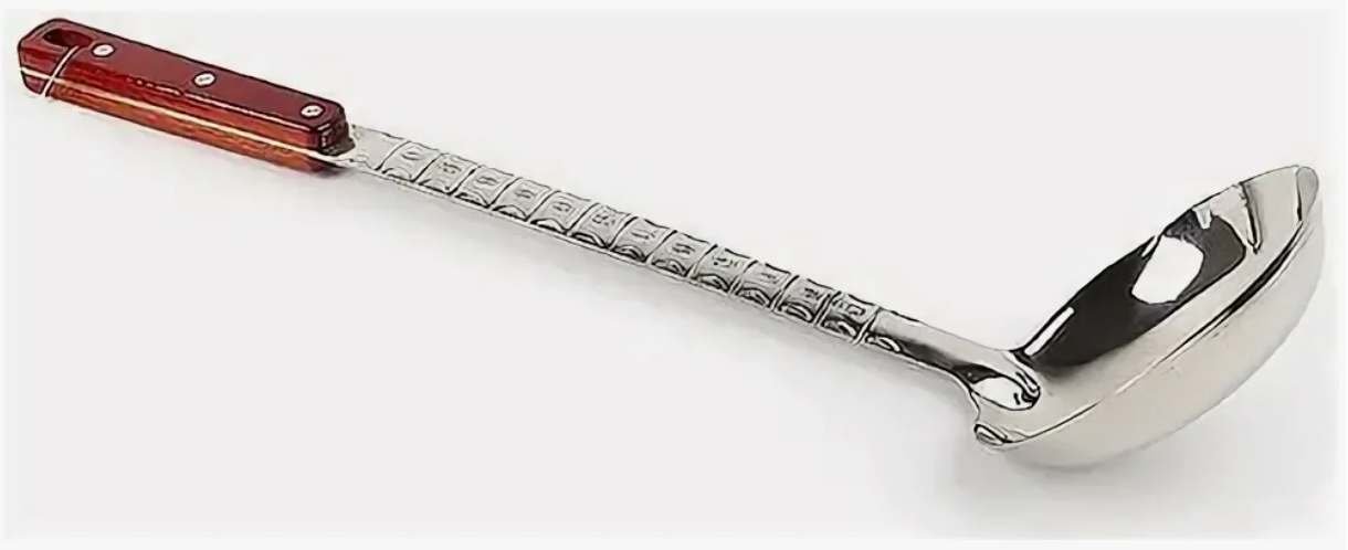 картинка Половник из нерж.стали 64см, с дер.ручкой от магазина Мангалторг