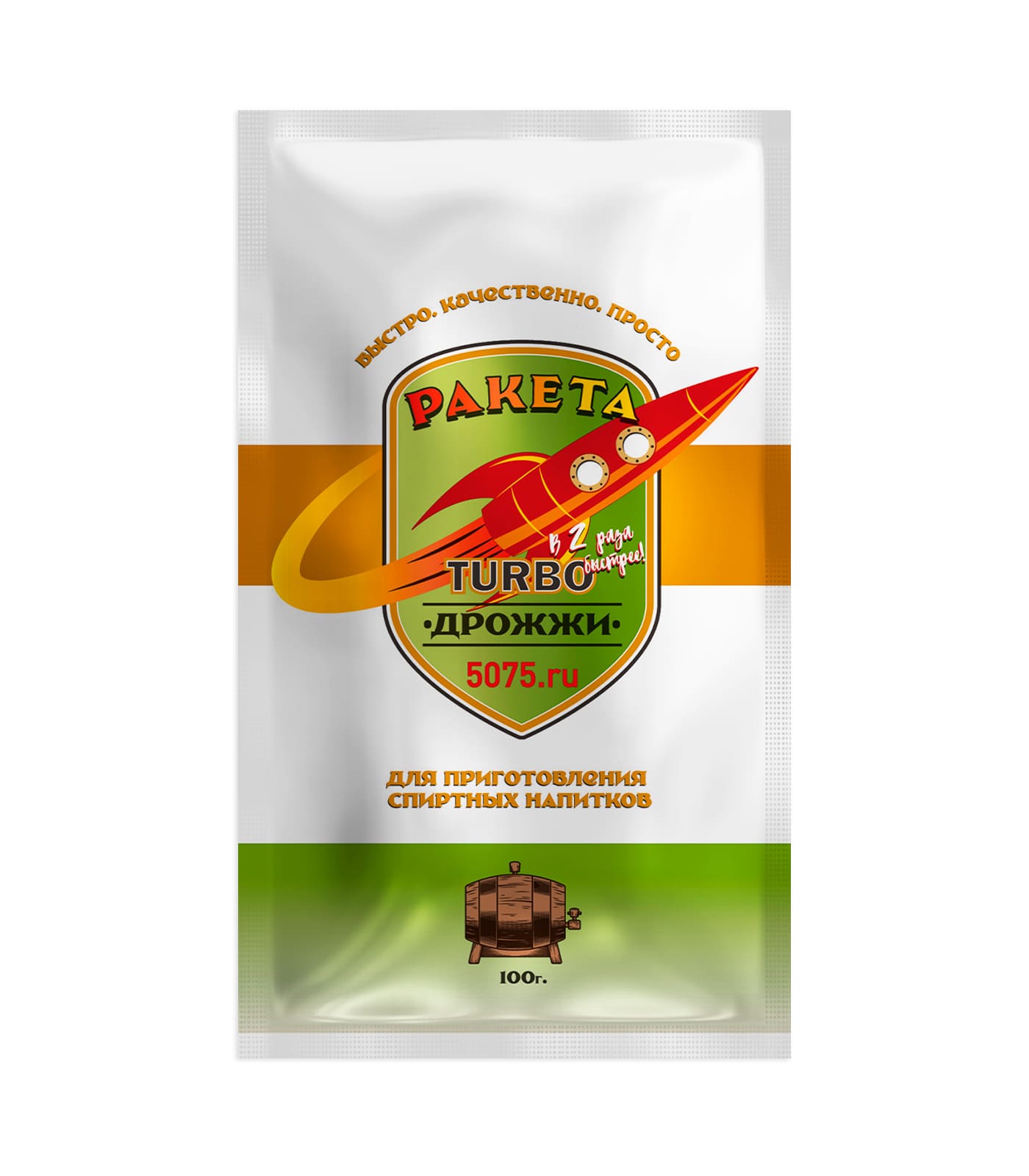 картинка Турбо дрожжи Ракета ТУРБО (TURBO) 100гр. от магазина Мангалторг