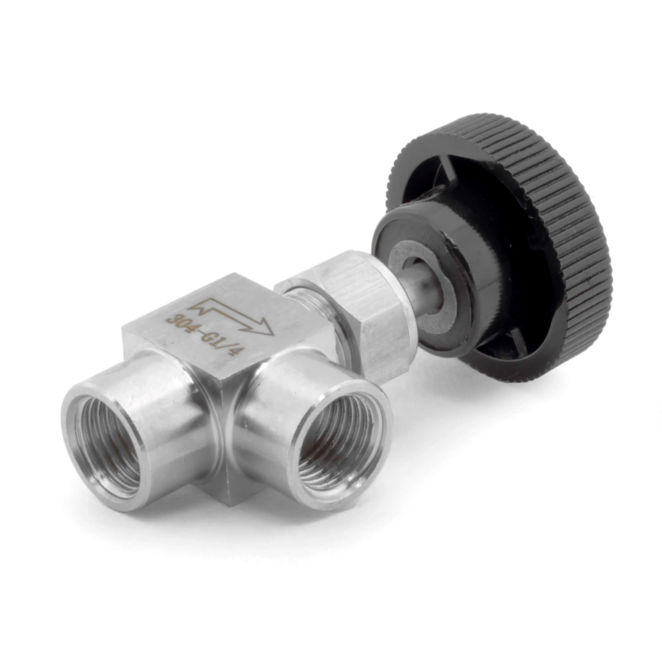 картинка Кран игольч.метал. угловой, резьба 1/4, мама от магазина Мангалторг