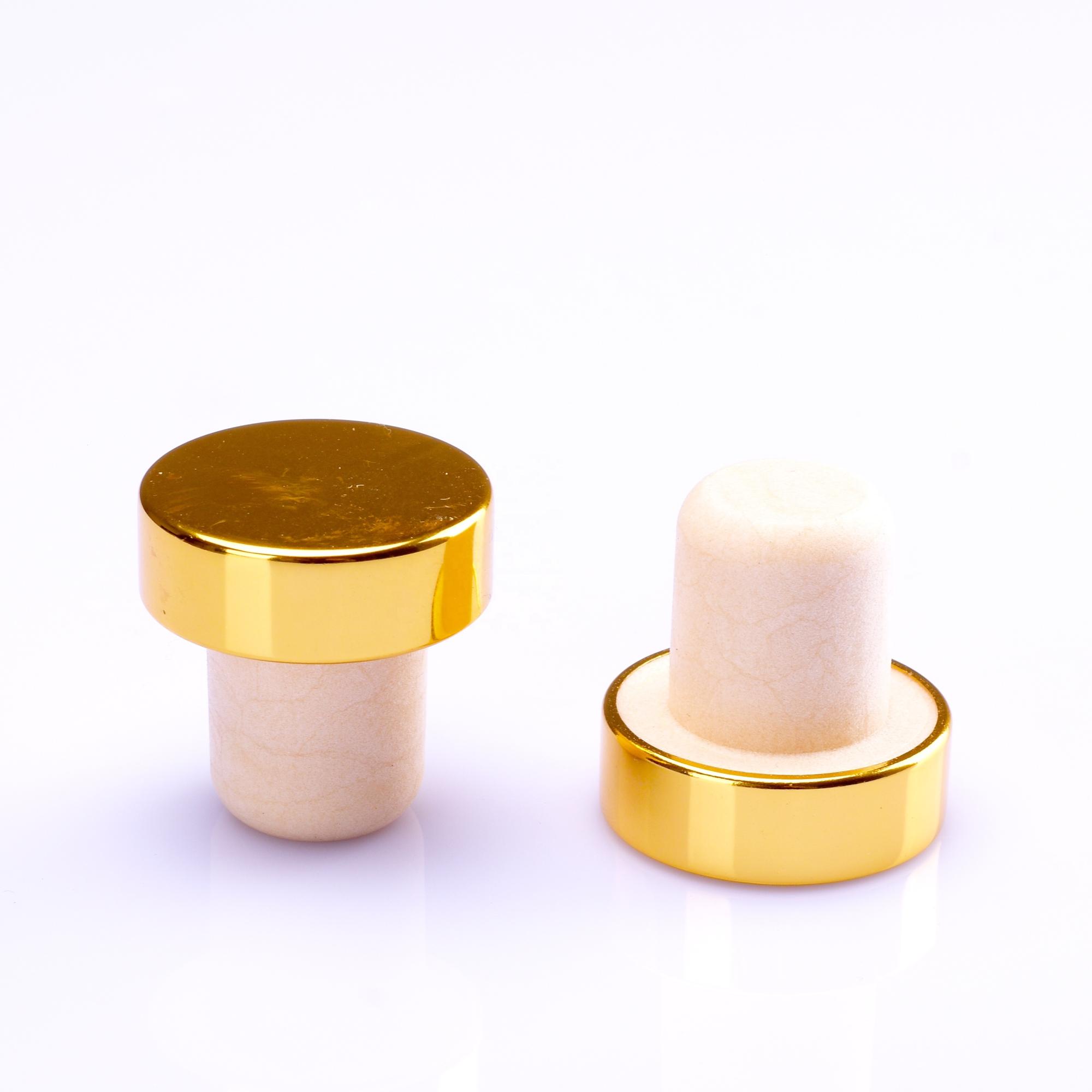 картинка Пробка коньячная "Полимерико" (Polimerico) (серебро, золото, черная) от магазина Мангалторг