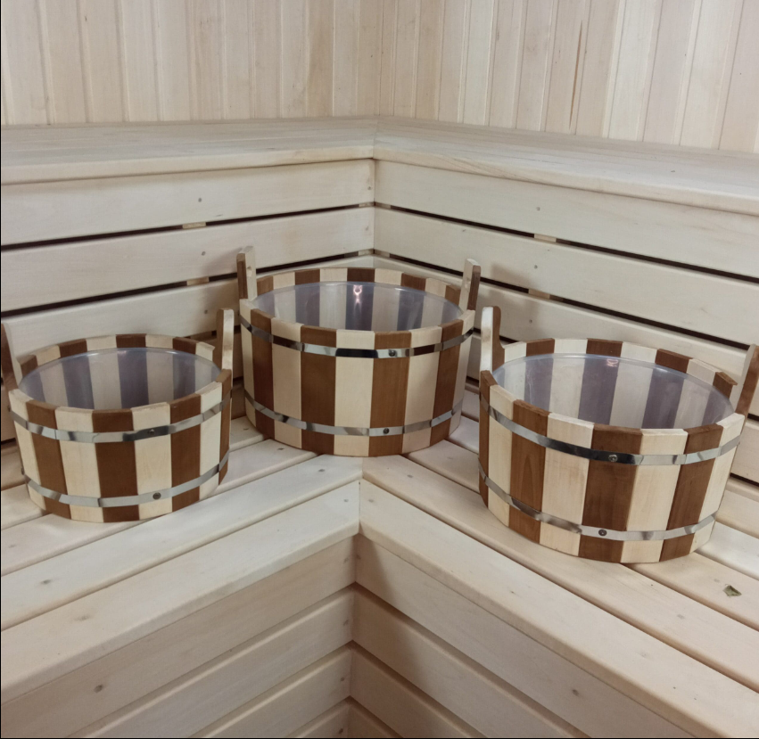 картинка Шайка, С пластиковой вставкой (комбинированный термолипой) 15л. от магазина Мангалторг