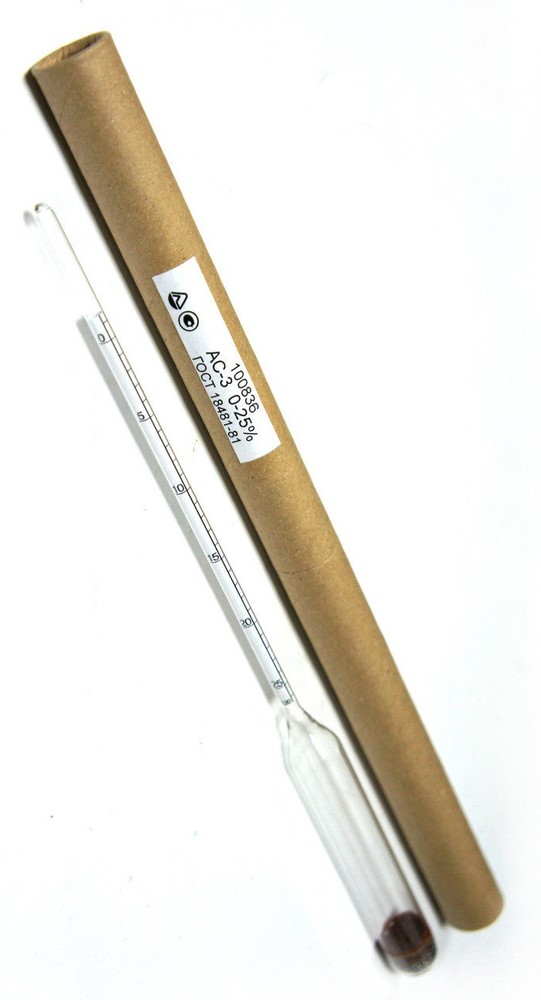 картинка Ареометр-сахарометр (0-25) от магазина Мангалторг