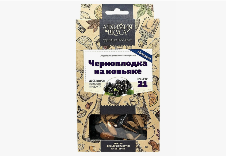 картинка Набор Алхимия вкуса № 21 для приготовления настойки "Черноплодка на коньяке", 48 г от магазина Мангалторг