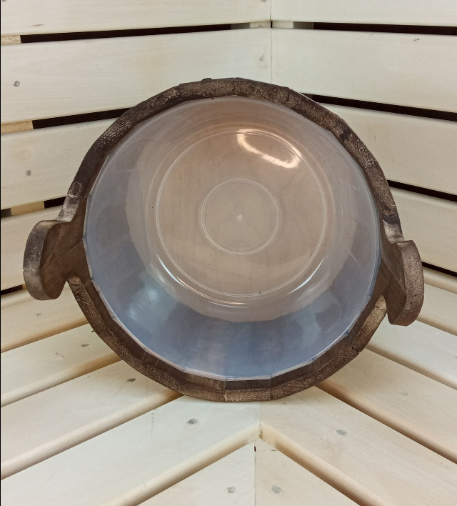 картинка Шайка, С пластиковой вставкой (искусственно состаренный) 15 л. от магазина Мангалторг