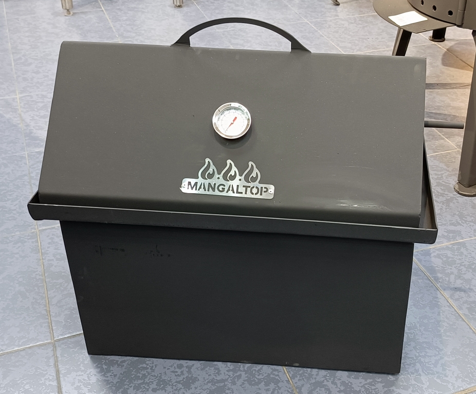 картинка Коптильня горизонтальная крыша домиком, 55*30*32, 2 мм (Мангалтоп) от магазина Мангалторг